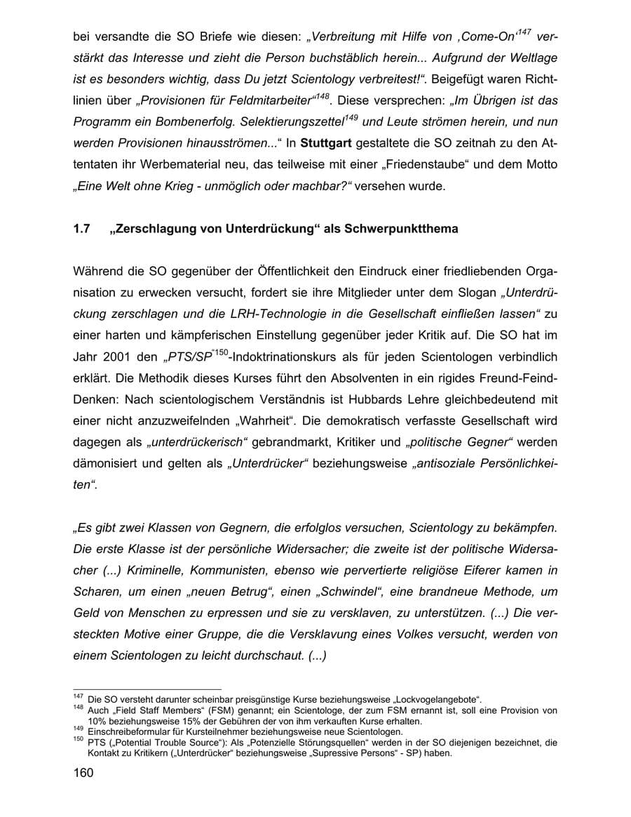 Seite 160 des Verfassungsschutzbericht 2001 Baden-Württemberg