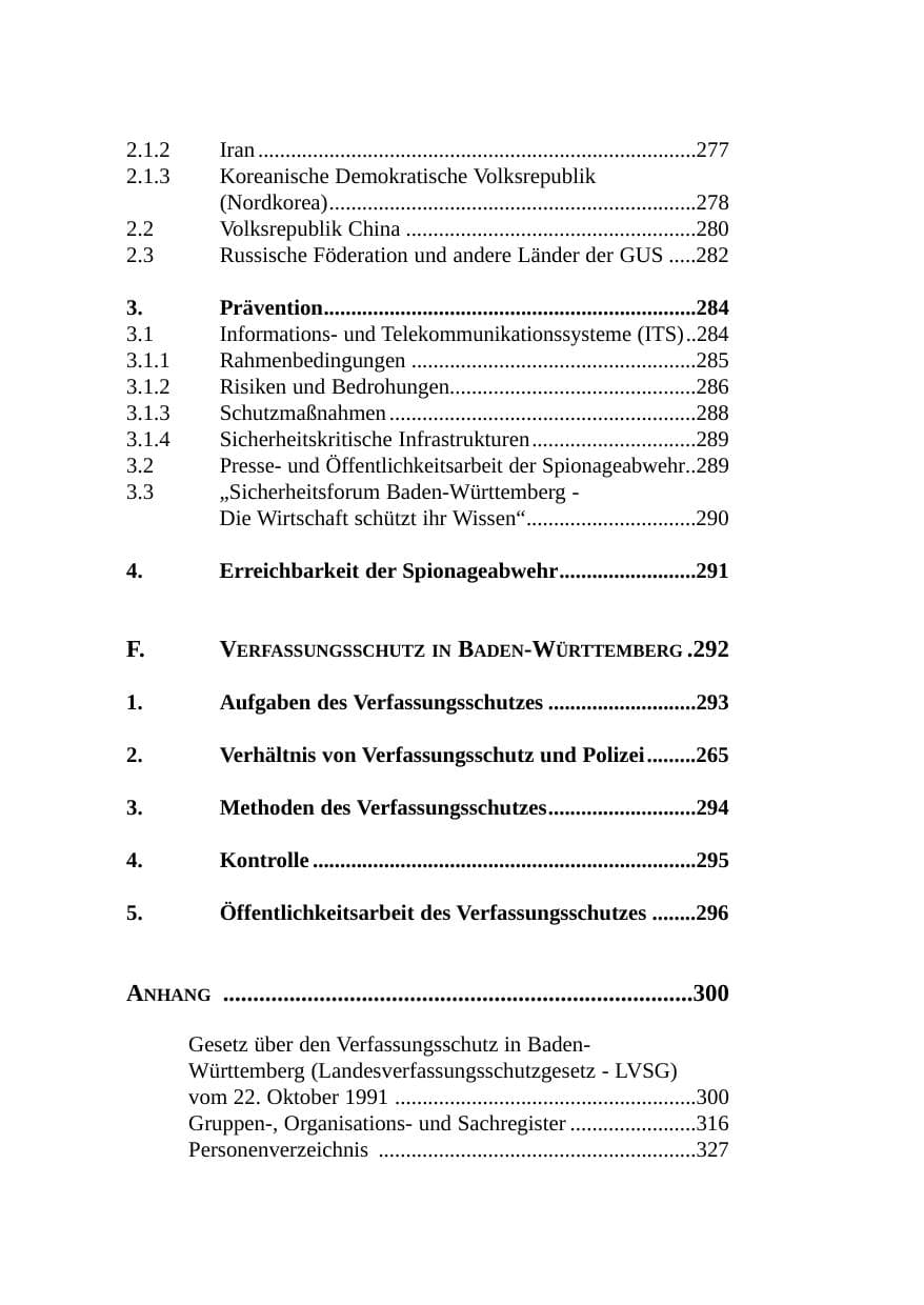 Seite 12 des Verfassungsschutzbericht 2003 Baden-Württemberg