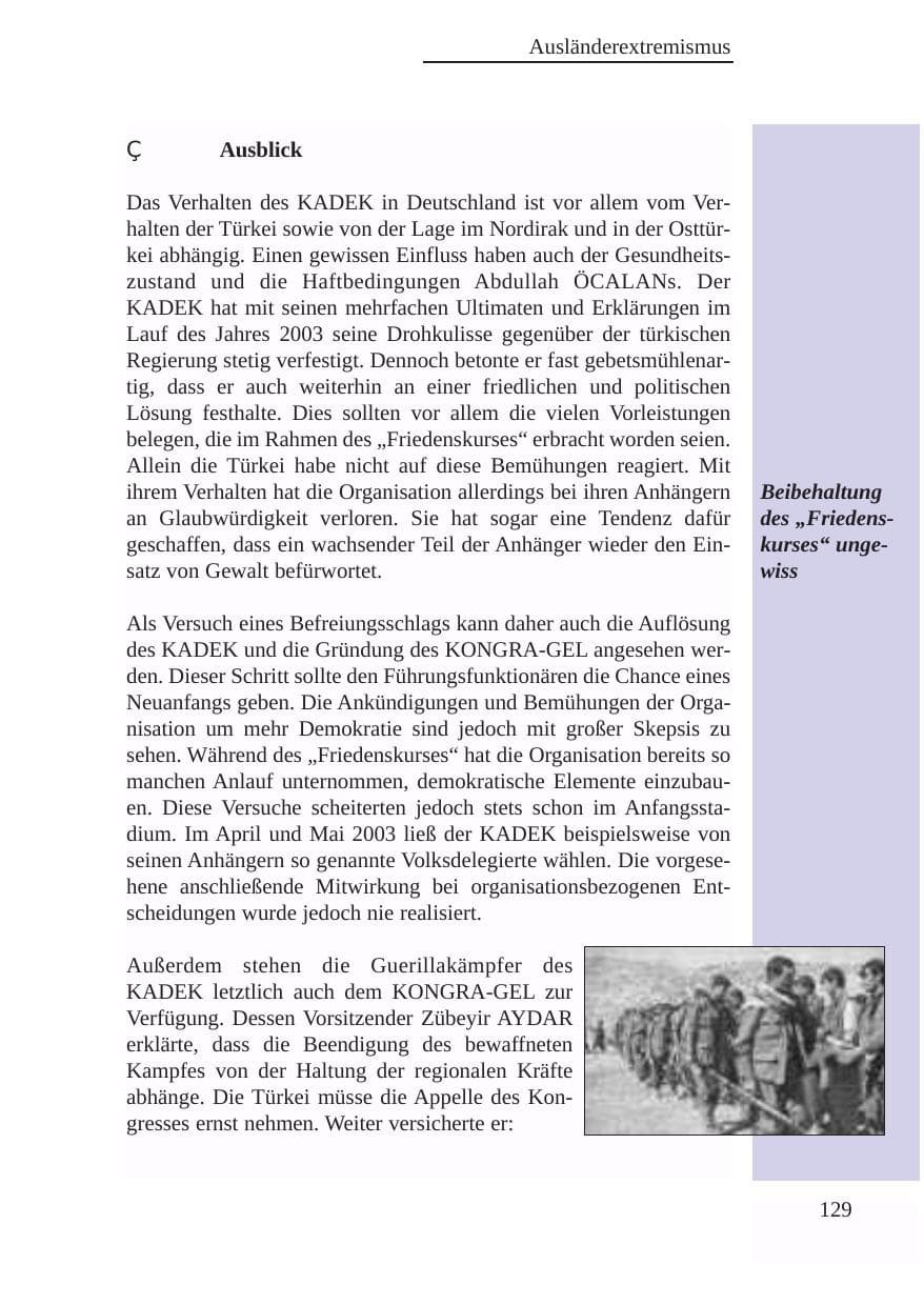 Seite 130 des Verfassungsschutzbericht 2003 Baden-Württemberg
