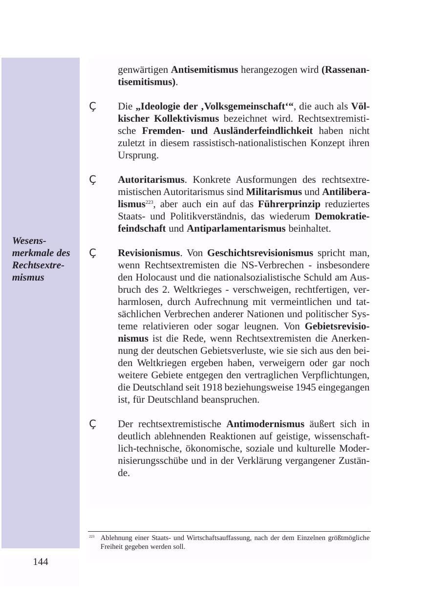 Seite 145 des Verfassungsschutzbericht 2003 Baden-Württemberg
