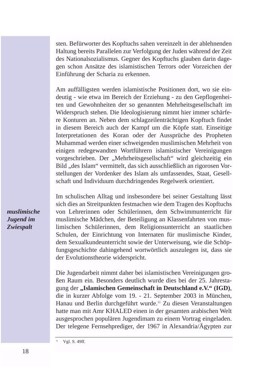 Seite 19 des Verfassungsschutzbericht 2003 Baden-Württemberg