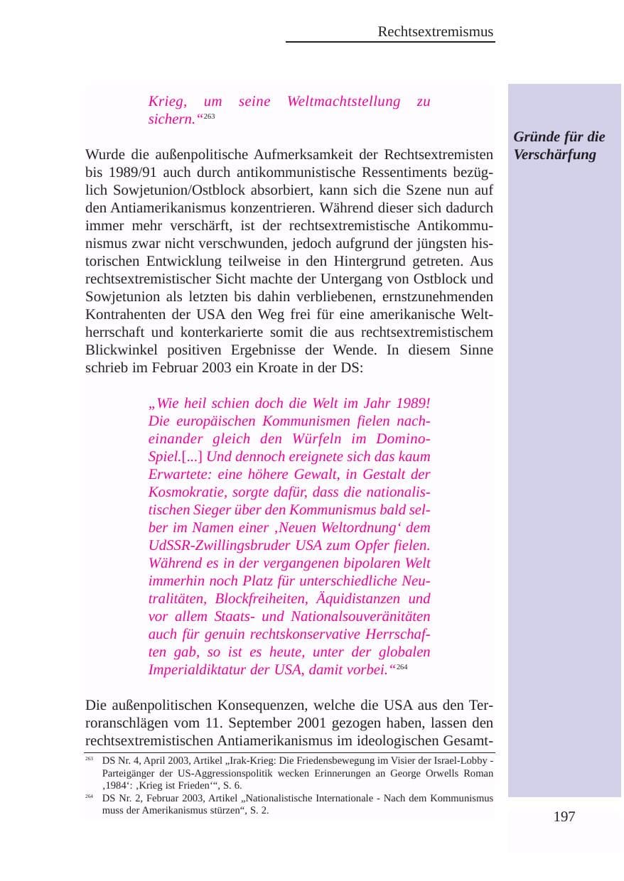 Seite 198 des Verfassungsschutzbericht 2003 Baden-Württemberg