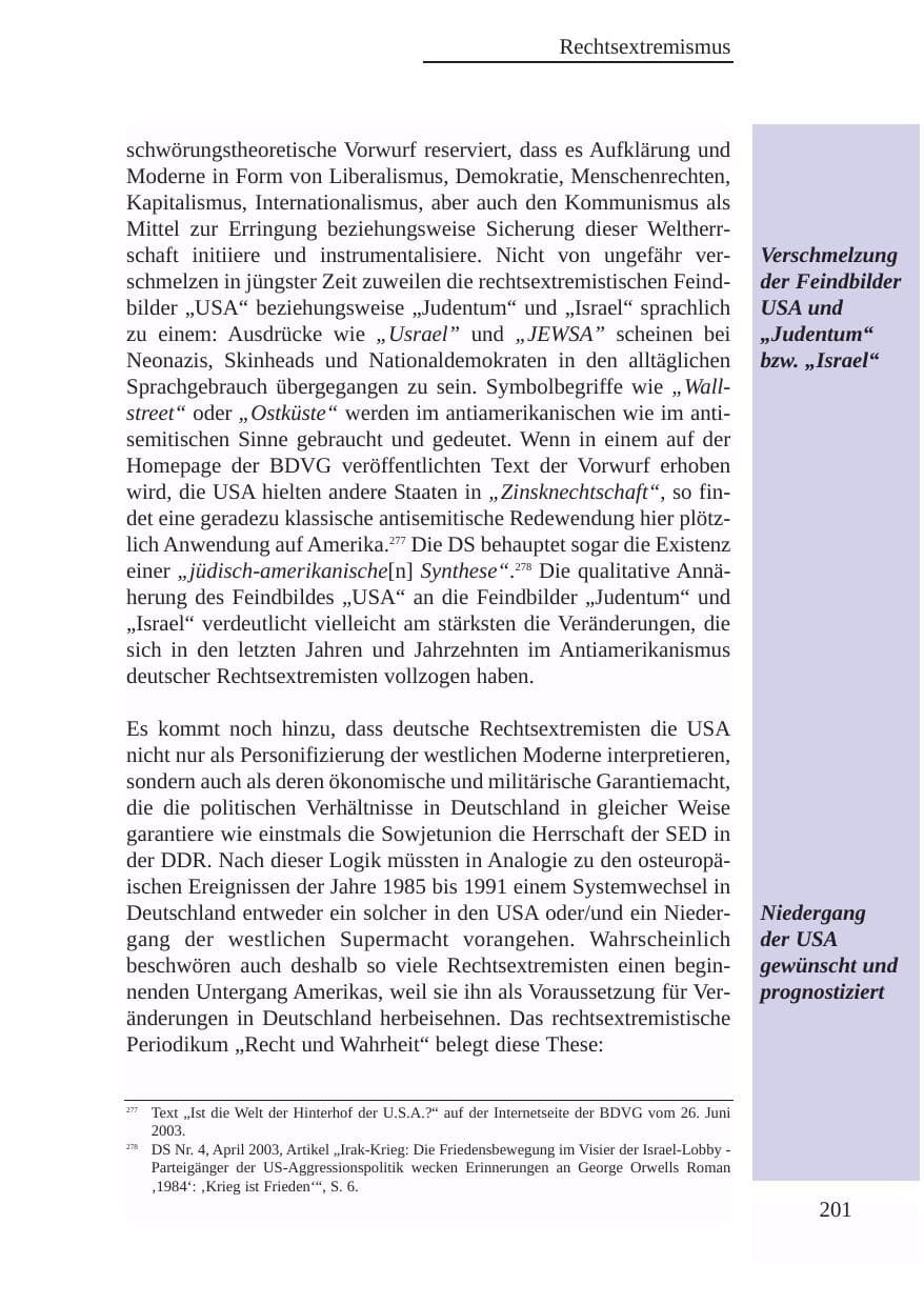 Seite 202 des Verfassungsschutzbericht 2003 Baden-Württemberg