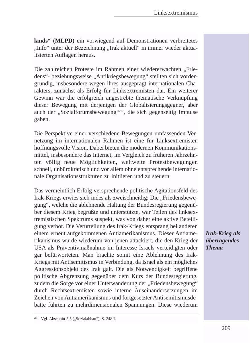 Seite 210 des Verfassungsschutzbericht 2003 Baden-Württemberg