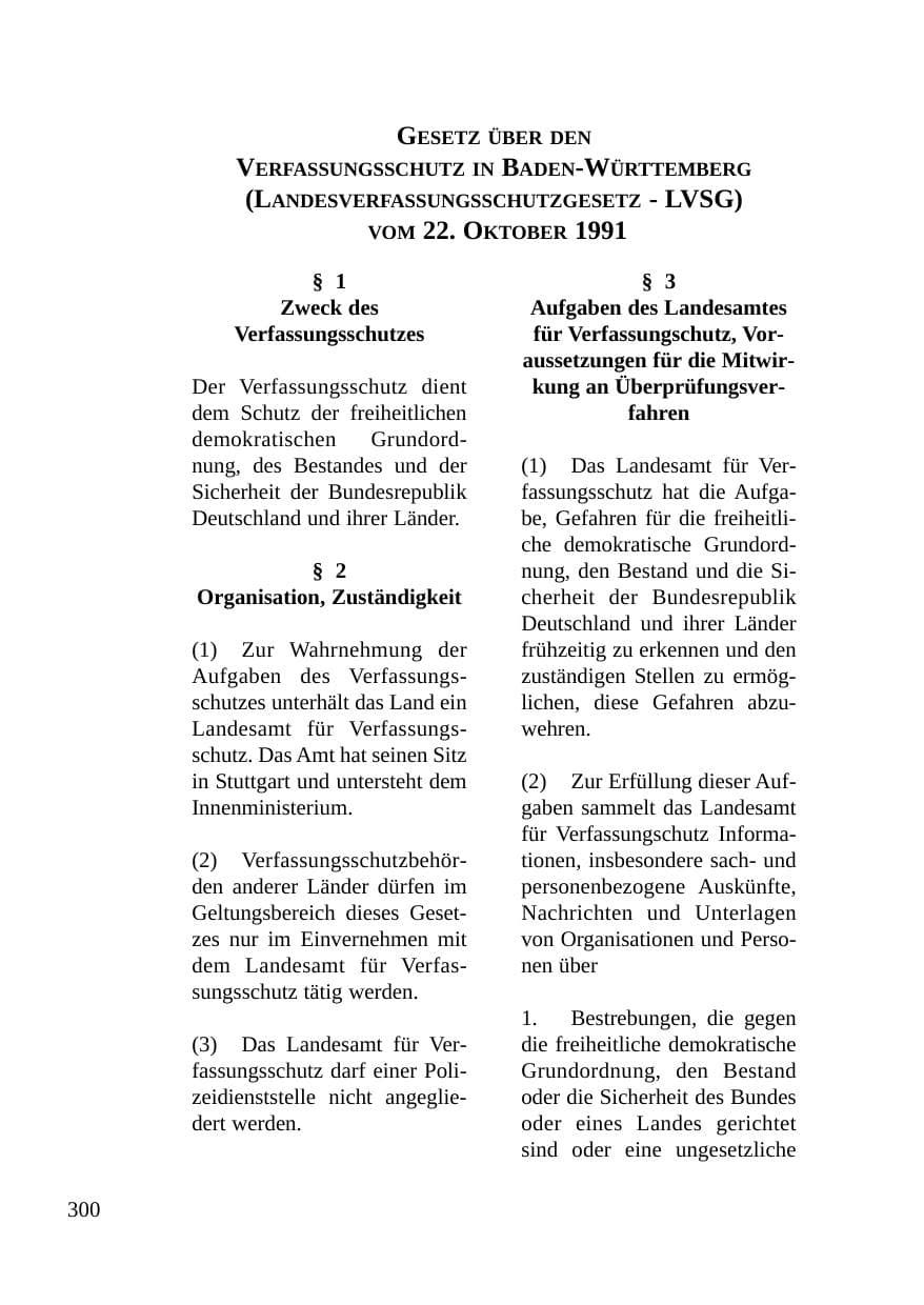 Seite 301 des Verfassungsschutzbericht 2003 Baden-Württemberg