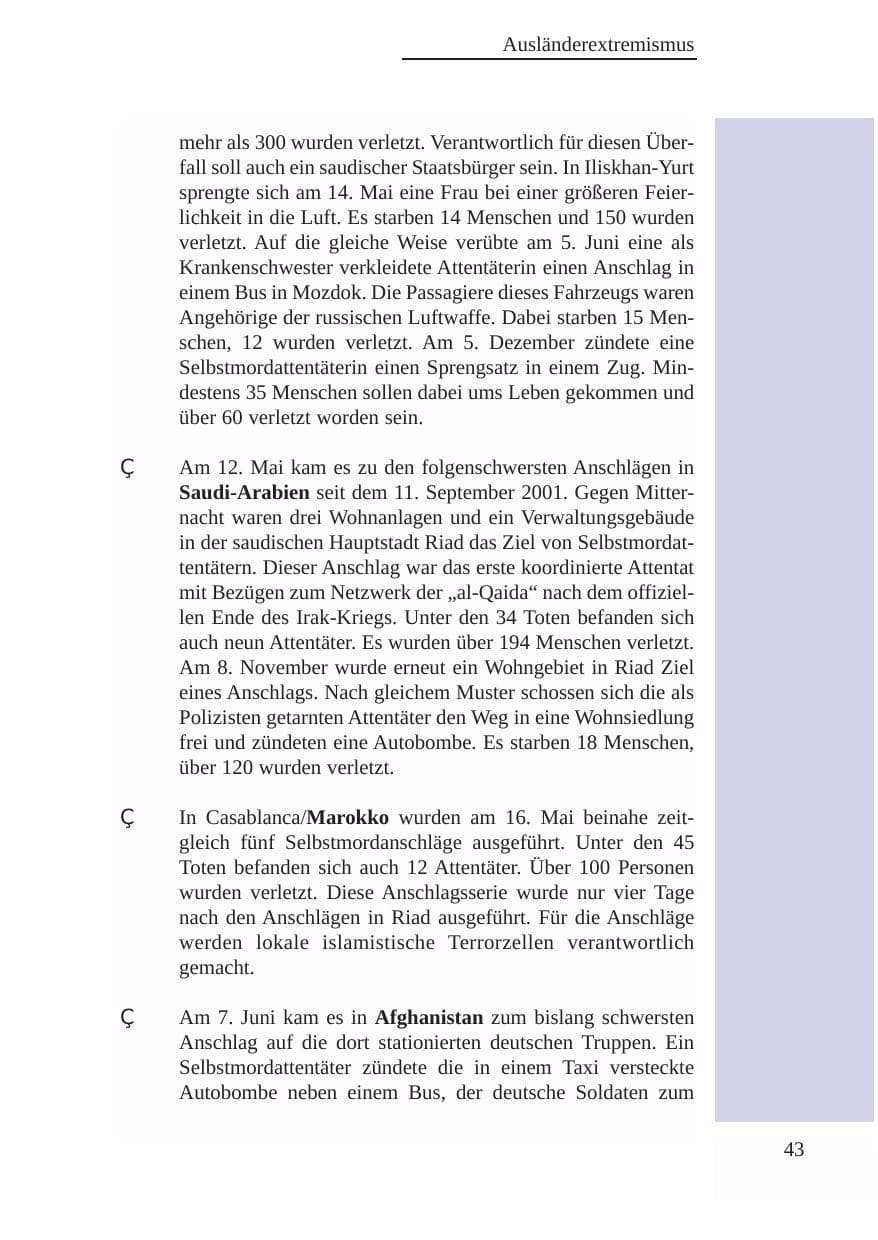 Seite 44 des Verfassungsschutzbericht 2003 Baden-Württemberg