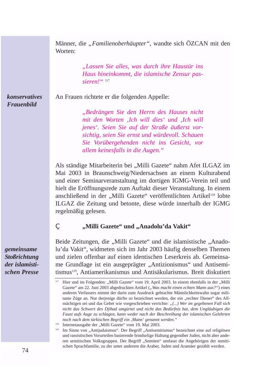 Seite 75 des Verfassungsschutzbericht 2003 Baden-Württemberg