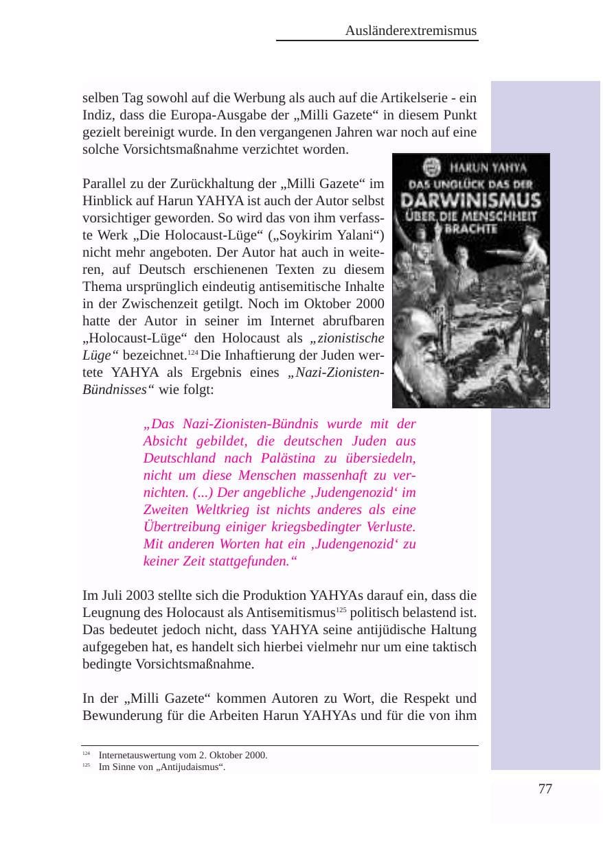Seite 78 des Verfassungsschutzbericht 2003 Baden-Württemberg