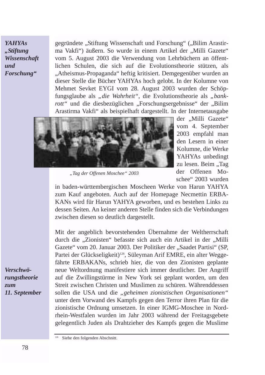 Seite 79 des Verfassungsschutzbericht 2003 Baden-Württemberg
