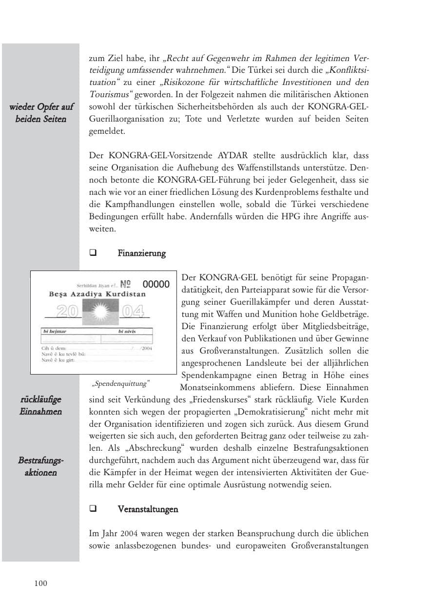Seite 101 des Verfassungsschutzbericht 2004 Baden-Württemberg