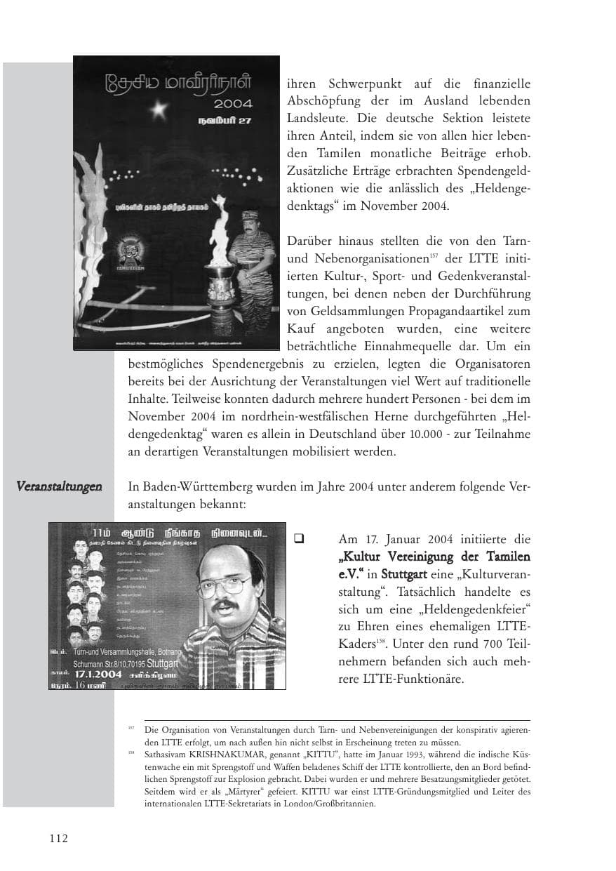 Seite 113 des Verfassungsschutzbericht 2004 Baden-Württemberg