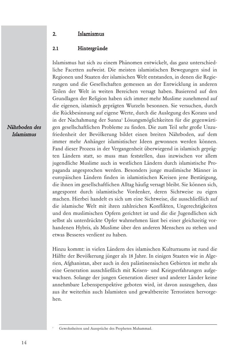 Seite 15 des Verfassungsschutzbericht 2004 Baden-Württemberg