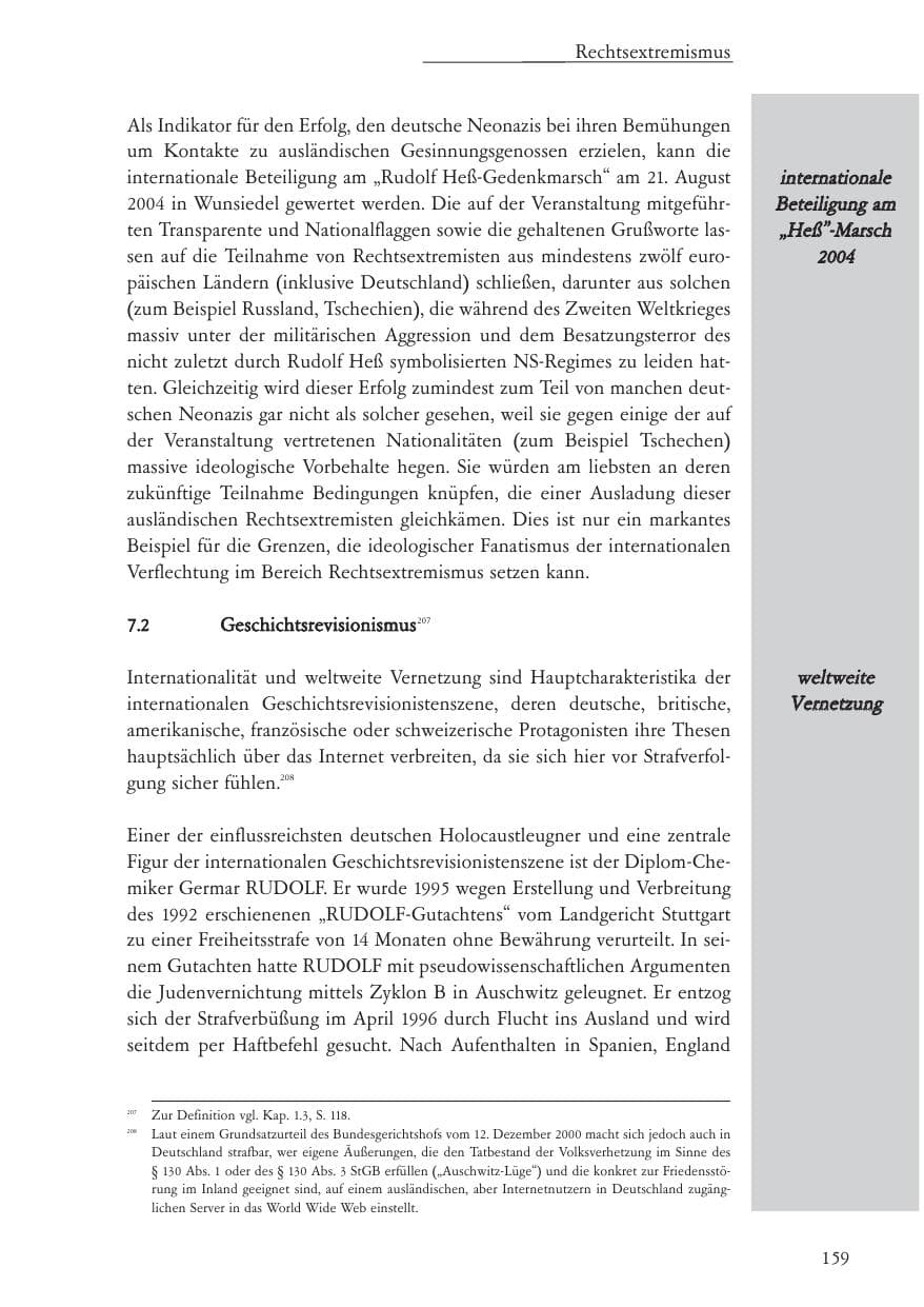 Seite 160 des Verfassungsschutzbericht 2004 Baden-Württemberg