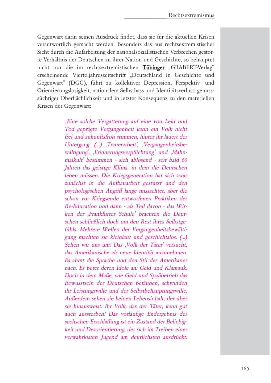 Seite 166 des Verfassungsschutzbericht 2004 Baden-Württemberg