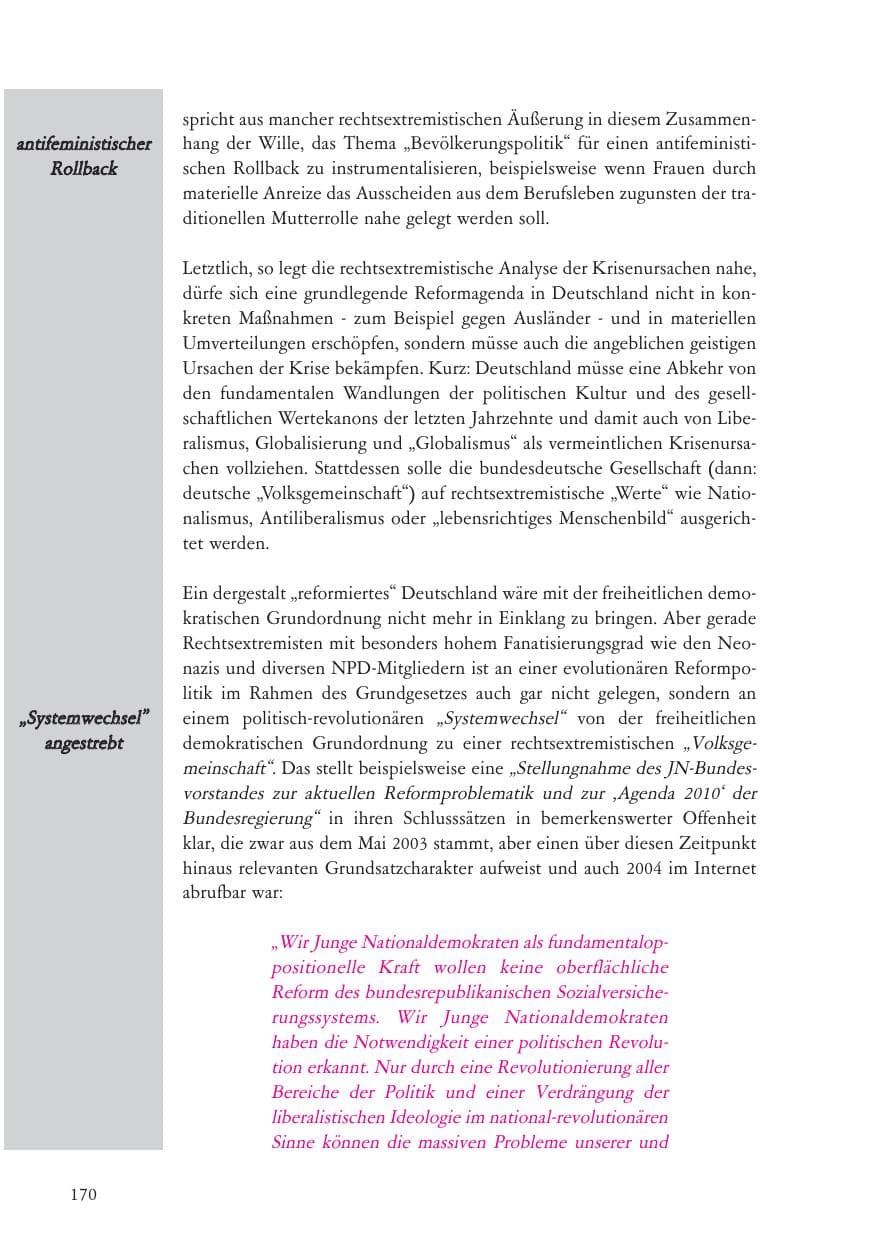 Seite 171 des Verfassungsschutzbericht 2004 Baden-Württemberg