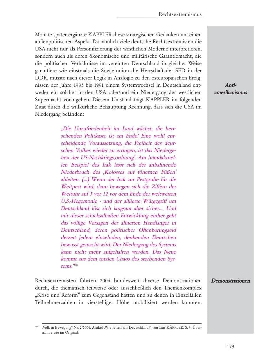 Seite 174 des Verfassungsschutzbericht 2004 Baden-Württemberg