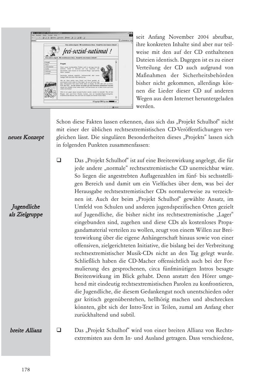 Seite 179 des Verfassungsschutzbericht 2004 Baden-Württemberg