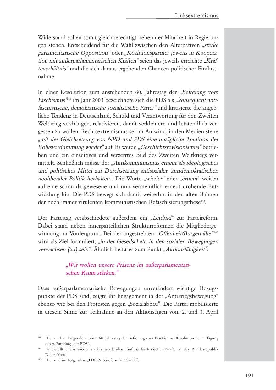 Seite 192 des Verfassungsschutzbericht 2004 Baden-Württemberg