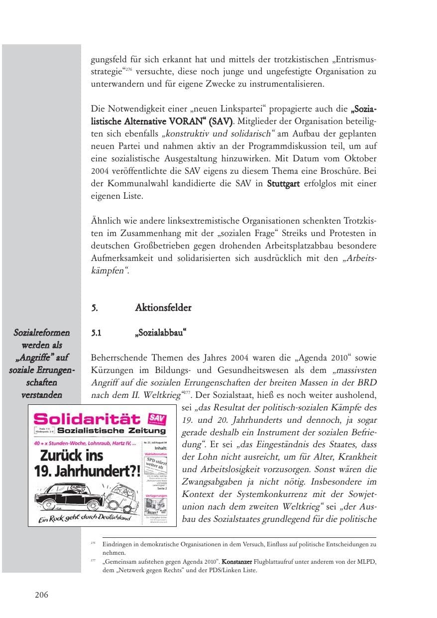 Seite 207 des Verfassungsschutzbericht 2004 Baden-Württemberg