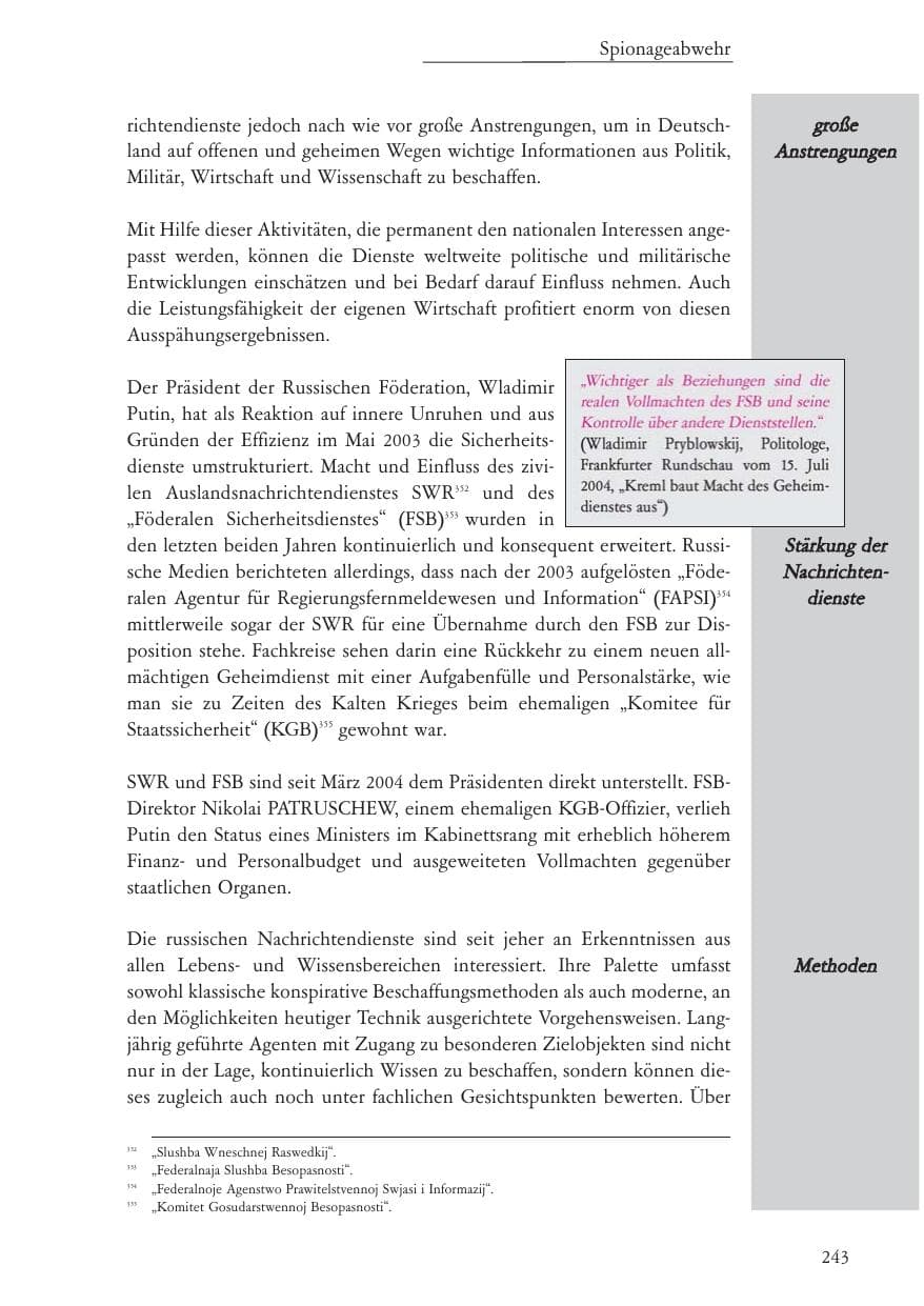 Seite 244 des Verfassungsschutzbericht 2004 Baden-Württemberg
