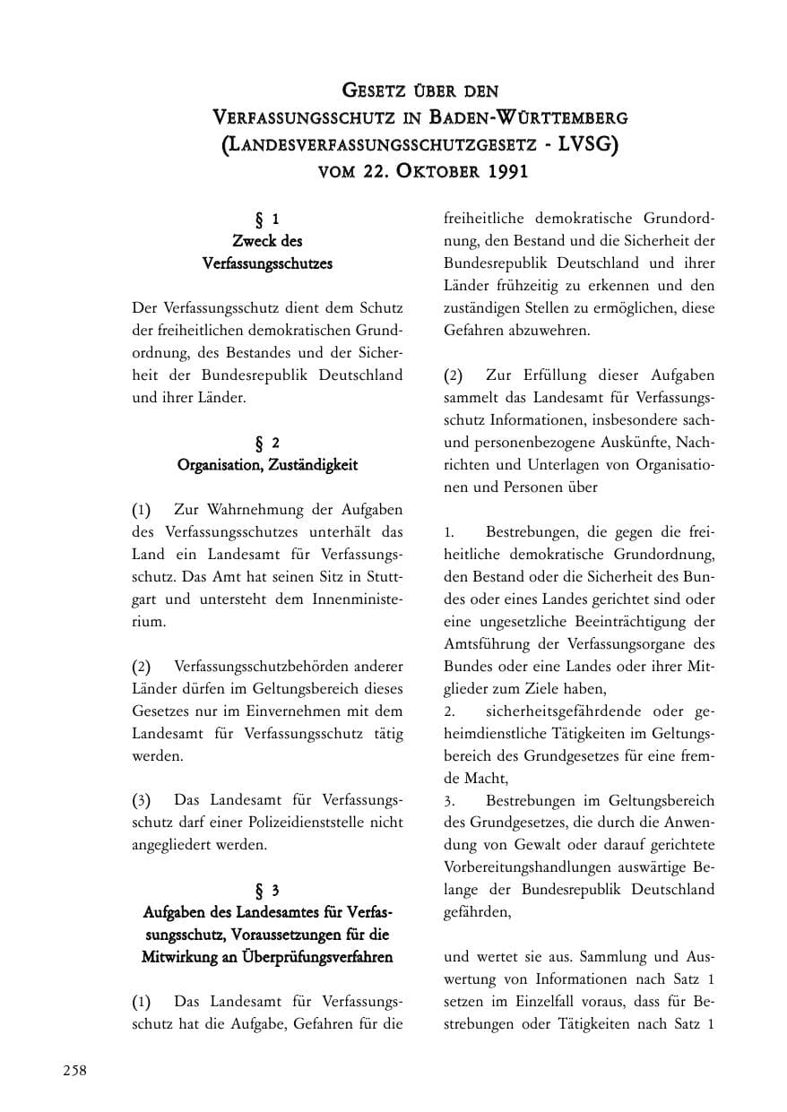 Seite 259 des Verfassungsschutzbericht 2004 Baden-Württemberg