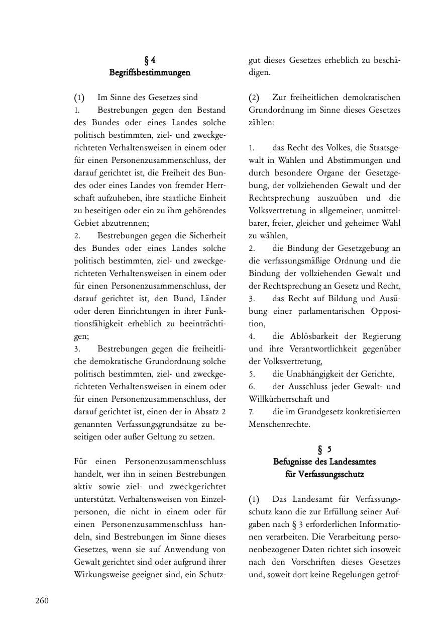 Seite 261 des Verfassungsschutzbericht 2004 Baden-Württemberg