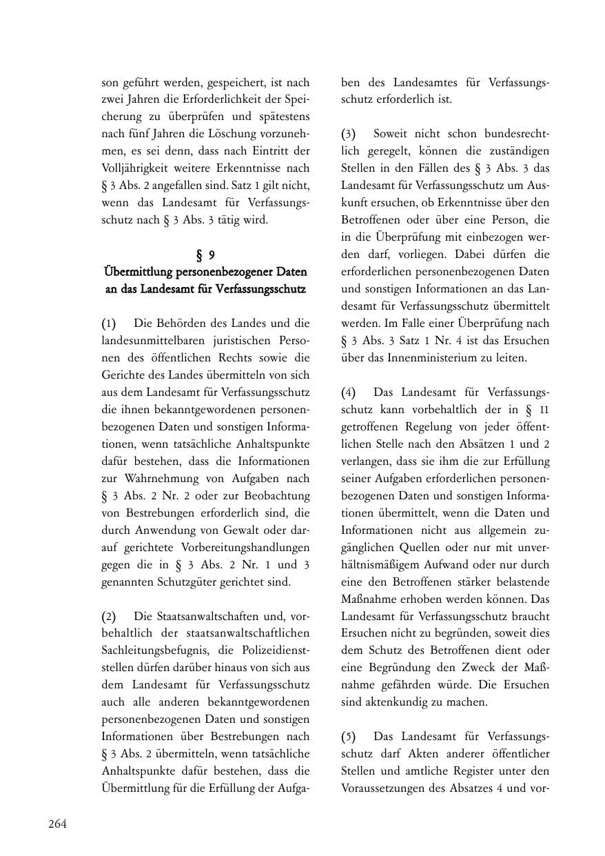 Seite 265 des Verfassungsschutzbericht 2004 Baden-Württemberg