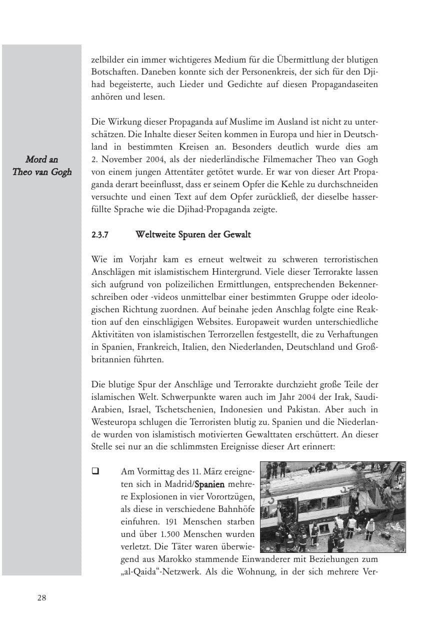 Seite 29 des Verfassungsschutzbericht 2004 Baden-Württemberg