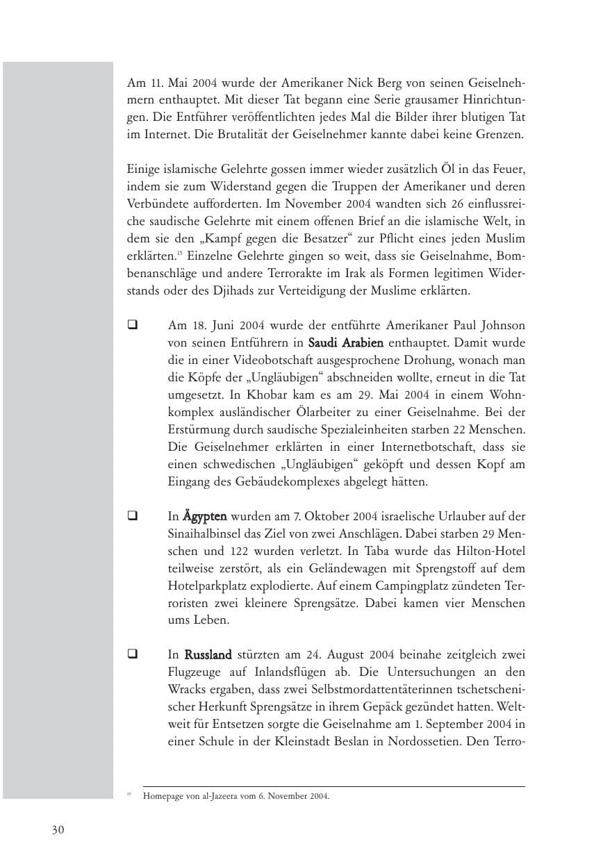 Seite 31 des Verfassungsschutzbericht 2004 Baden-Württemberg