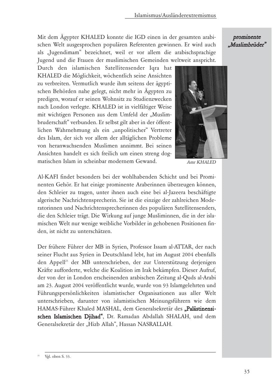 Seite 36 des Verfassungsschutzbericht 2004 Baden-Württemberg