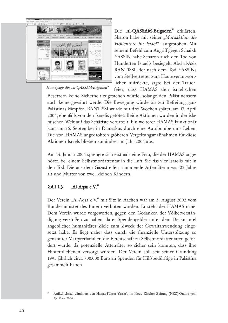 Seite 41 des Verfassungsschutzbericht 2004 Baden-Württemberg