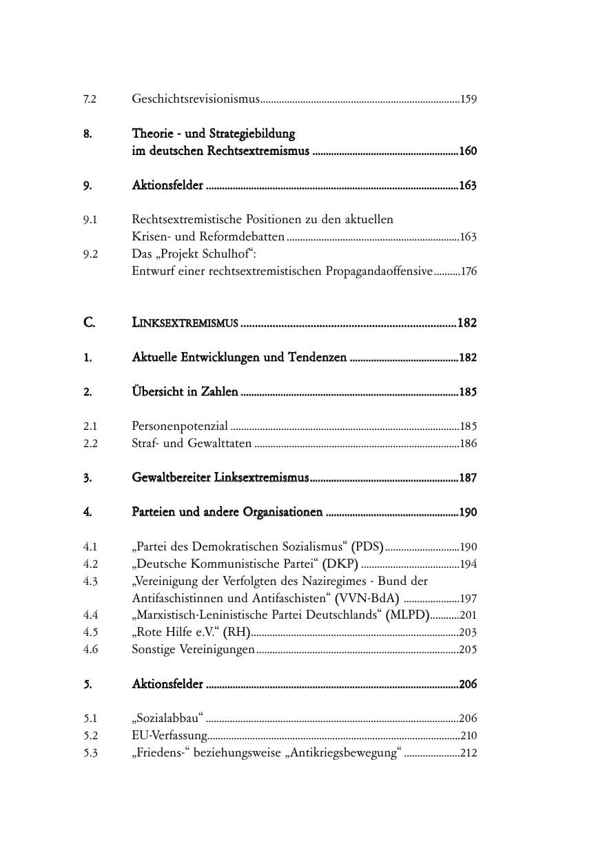 Seite 10 des Verfassungsschutzbericht 2004 Baden-Württemberg