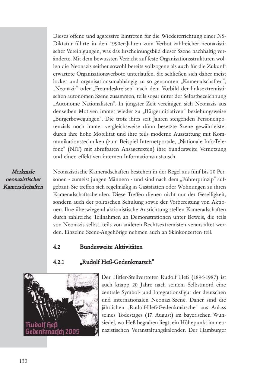 Seite 131 des Verfassungsschutzbericht 2005 Baden-Württemberg
