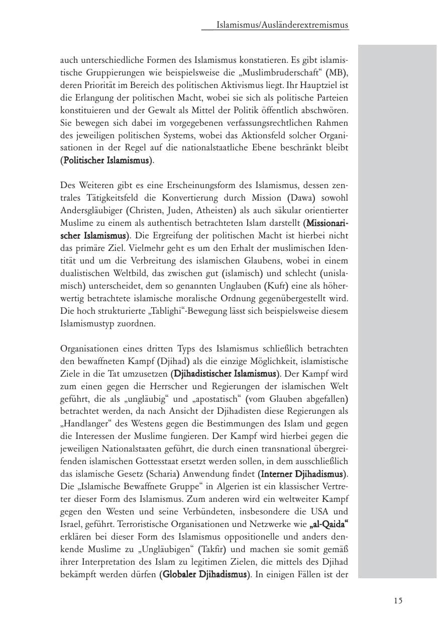 Seite 16 des Verfassungsschutzbericht 2005 Baden-Württemberg