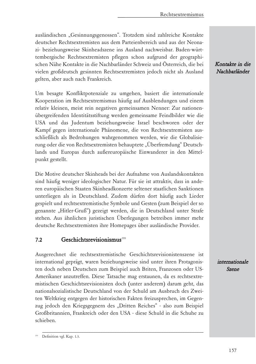 Seite 158 des Verfassungsschutzbericht 2005 Baden-Württemberg
