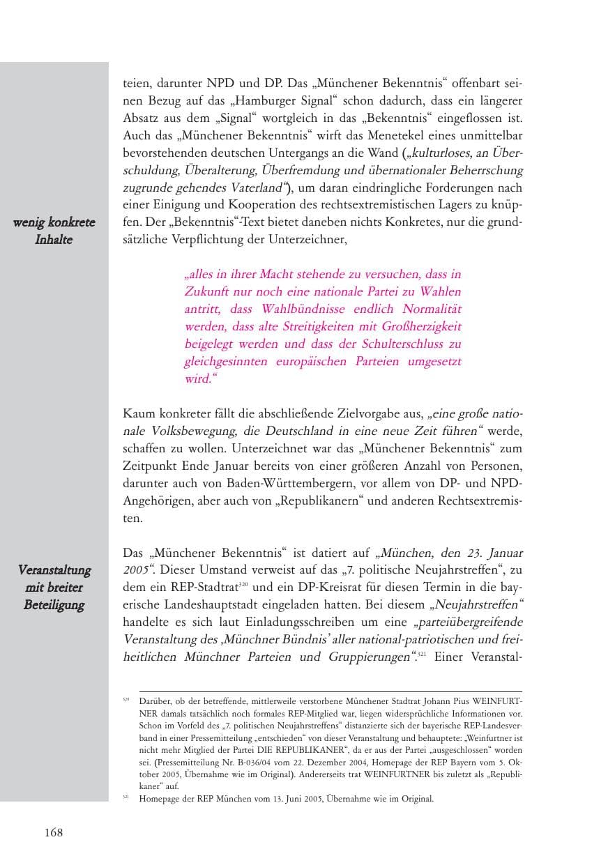 Seite 169 des Verfassungsschutzbericht 2005 Baden-Württemberg