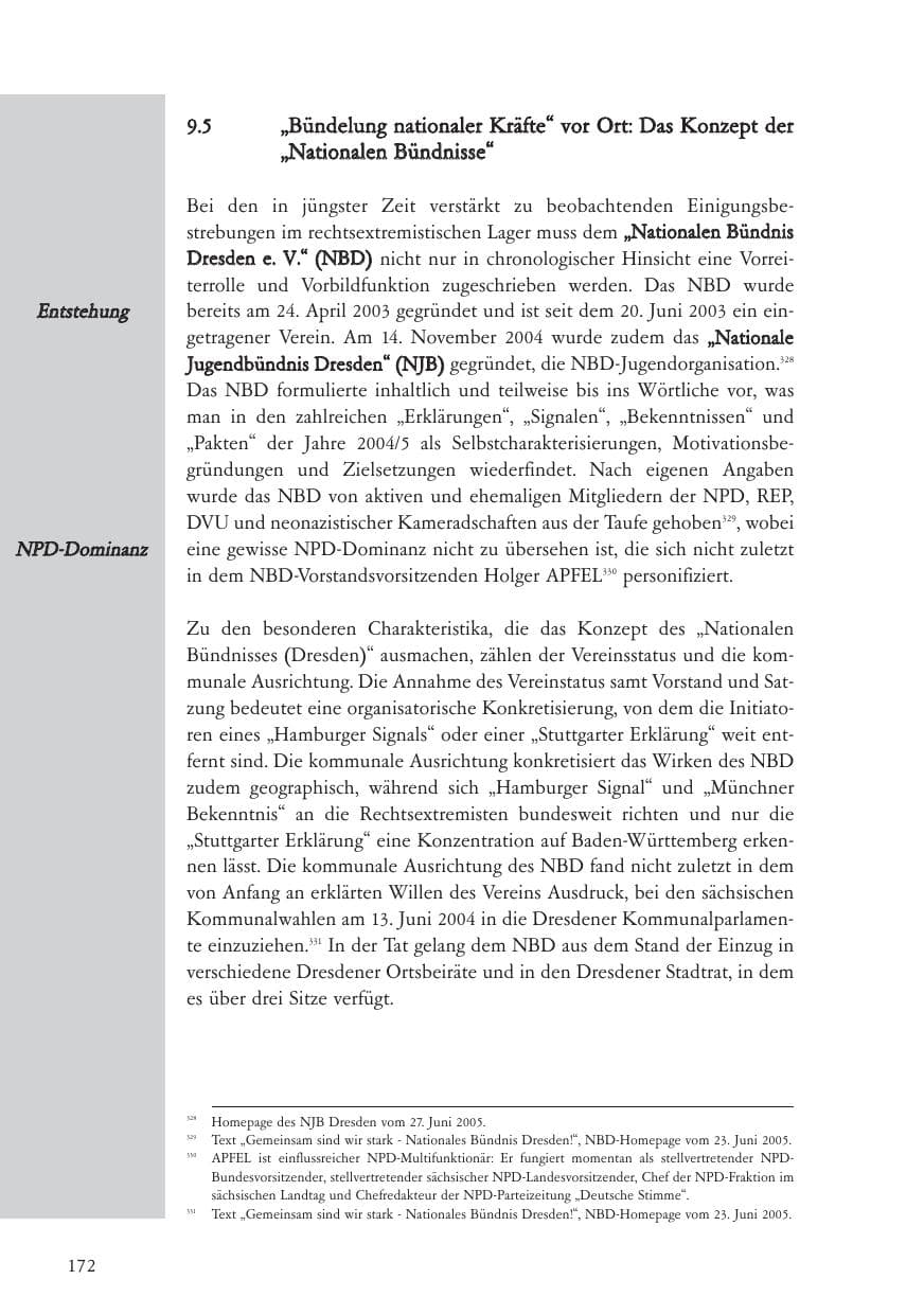 Seite 173 des Verfassungsschutzbericht 2005 Baden-Württemberg