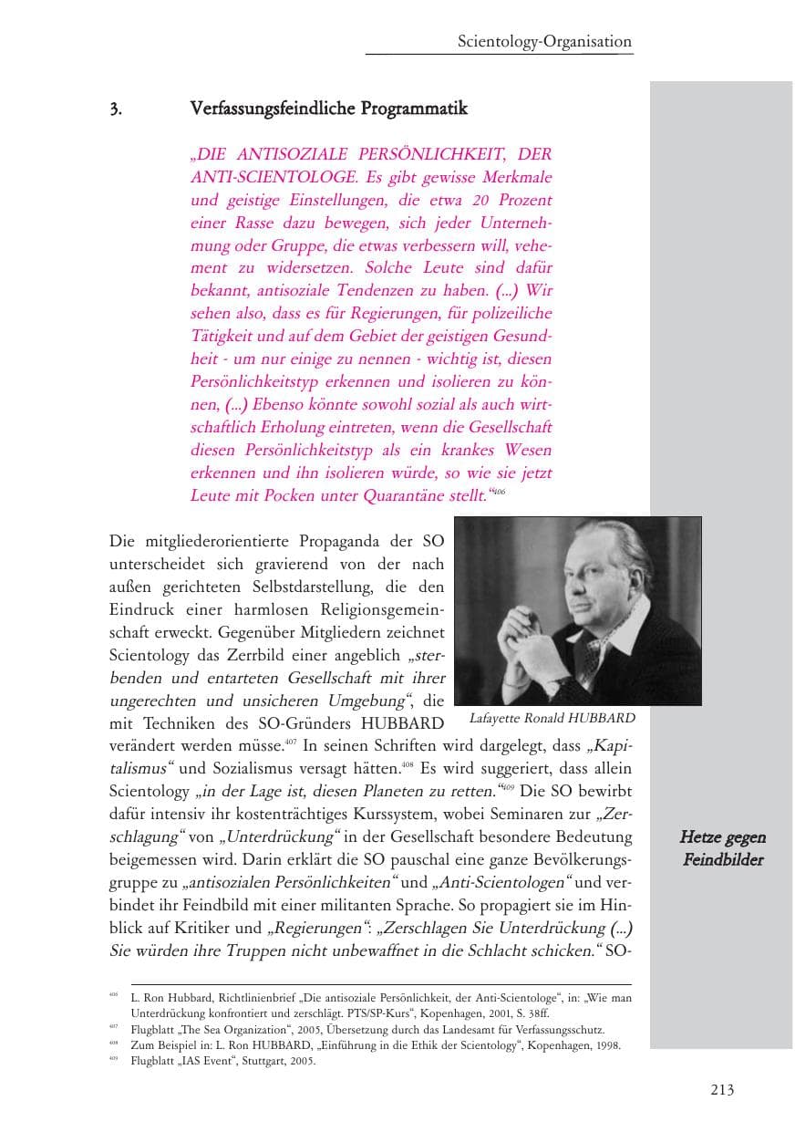 Seite 214 des Verfassungsschutzbericht 2005 Baden-Württemberg