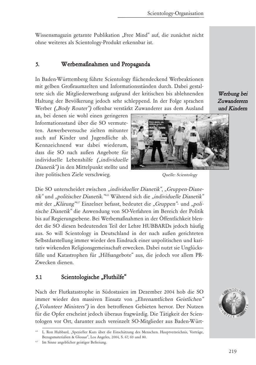 Seite 220 des Verfassungsschutzbericht 2005 Baden-Württemberg