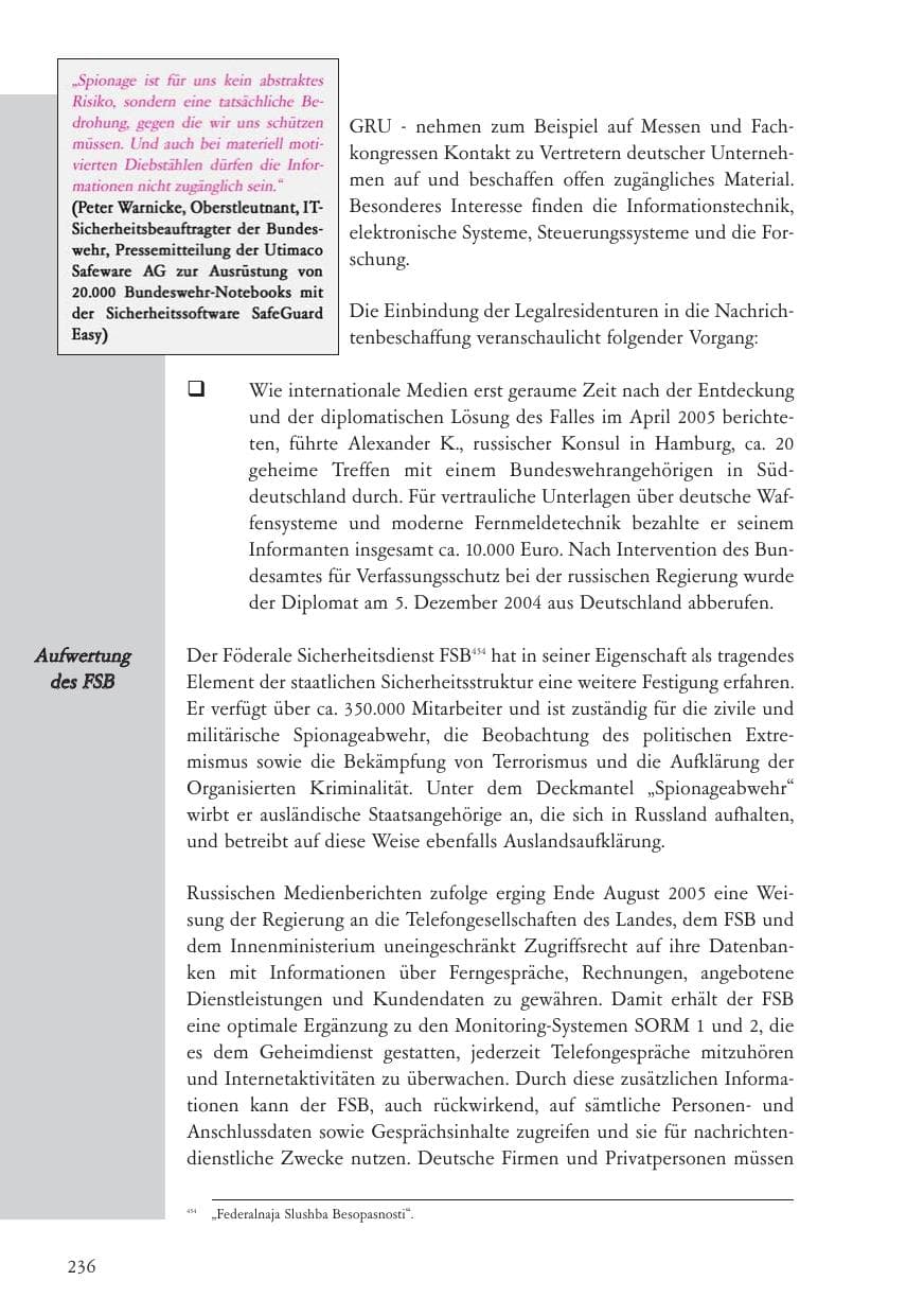 Seite 237 des Verfassungsschutzbericht 2005 Baden-Württemberg