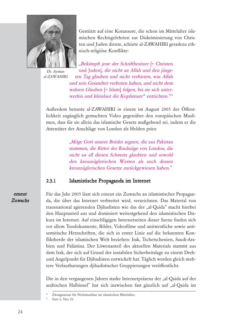 Seite 25 des Verfassungsschutzbericht 2005 Baden-Württemberg