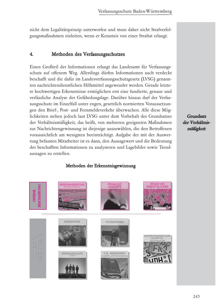 Seite 246 des Verfassungsschutzbericht 2005 Baden-Württemberg