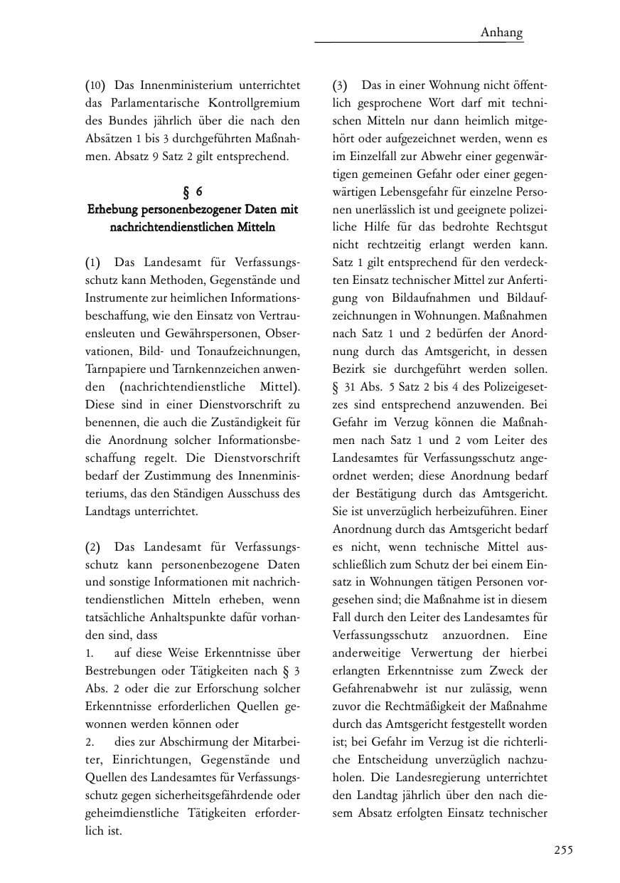 Seite 256 des Verfassungsschutzbericht 2005 Baden-Württemberg