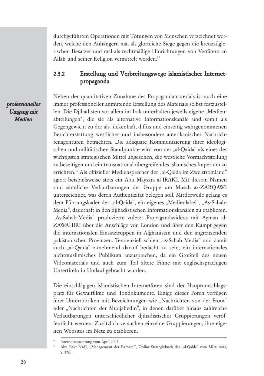 Seite 27 des Verfassungsschutzbericht 2005 Baden-Württemberg