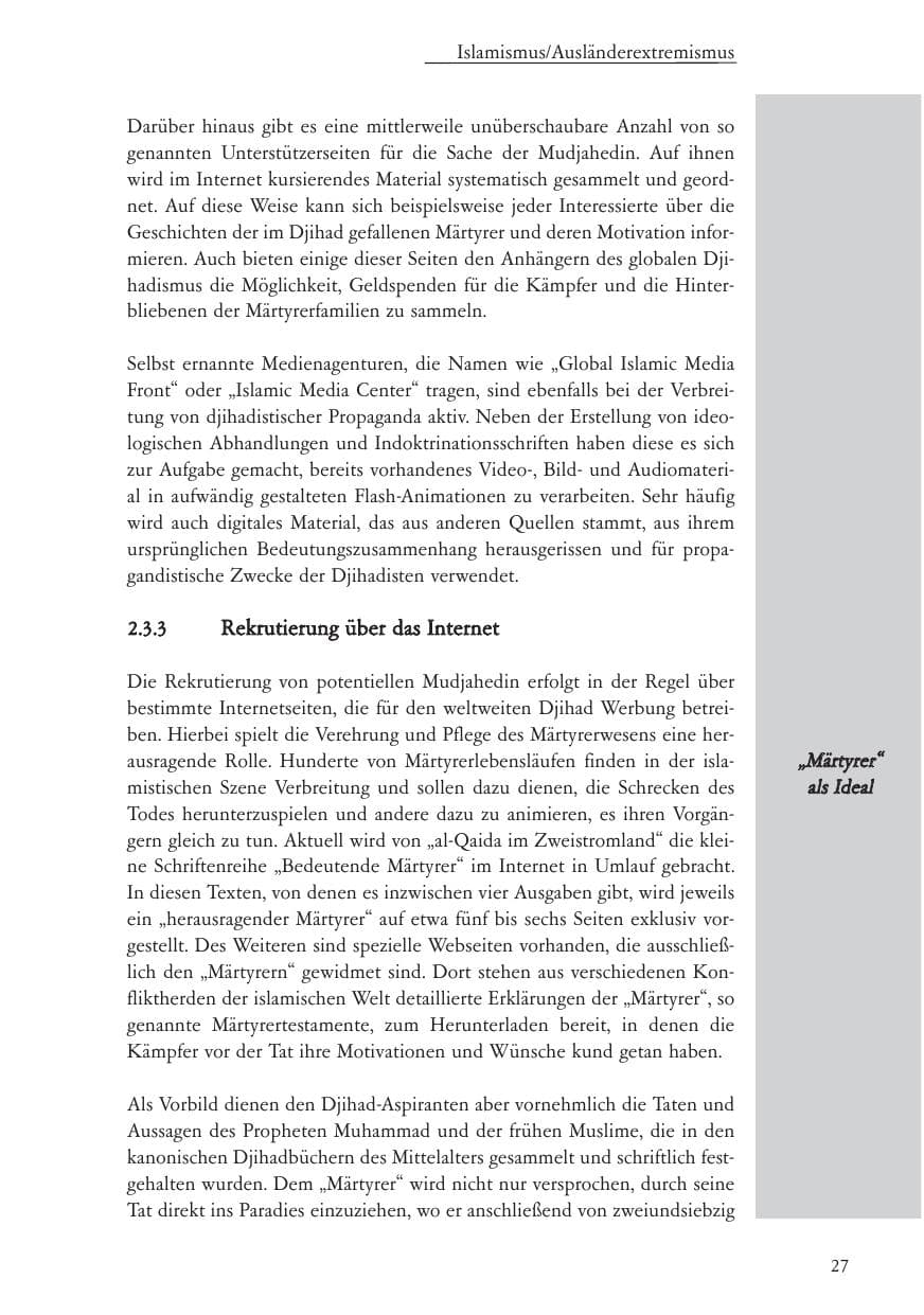 Seite 28 des Verfassungsschutzbericht 2005 Baden-Württemberg