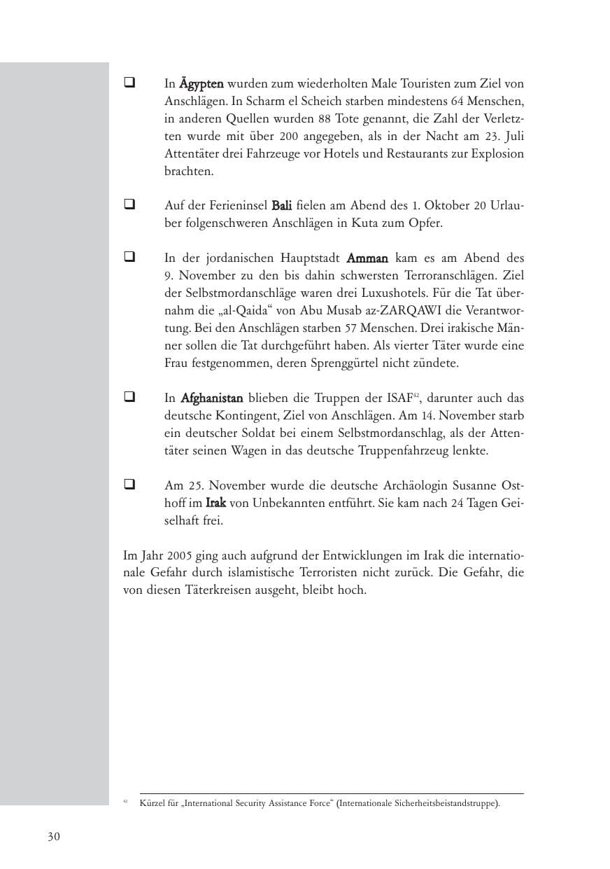 Seite 31 des Verfassungsschutzbericht 2005 Baden-Württemberg