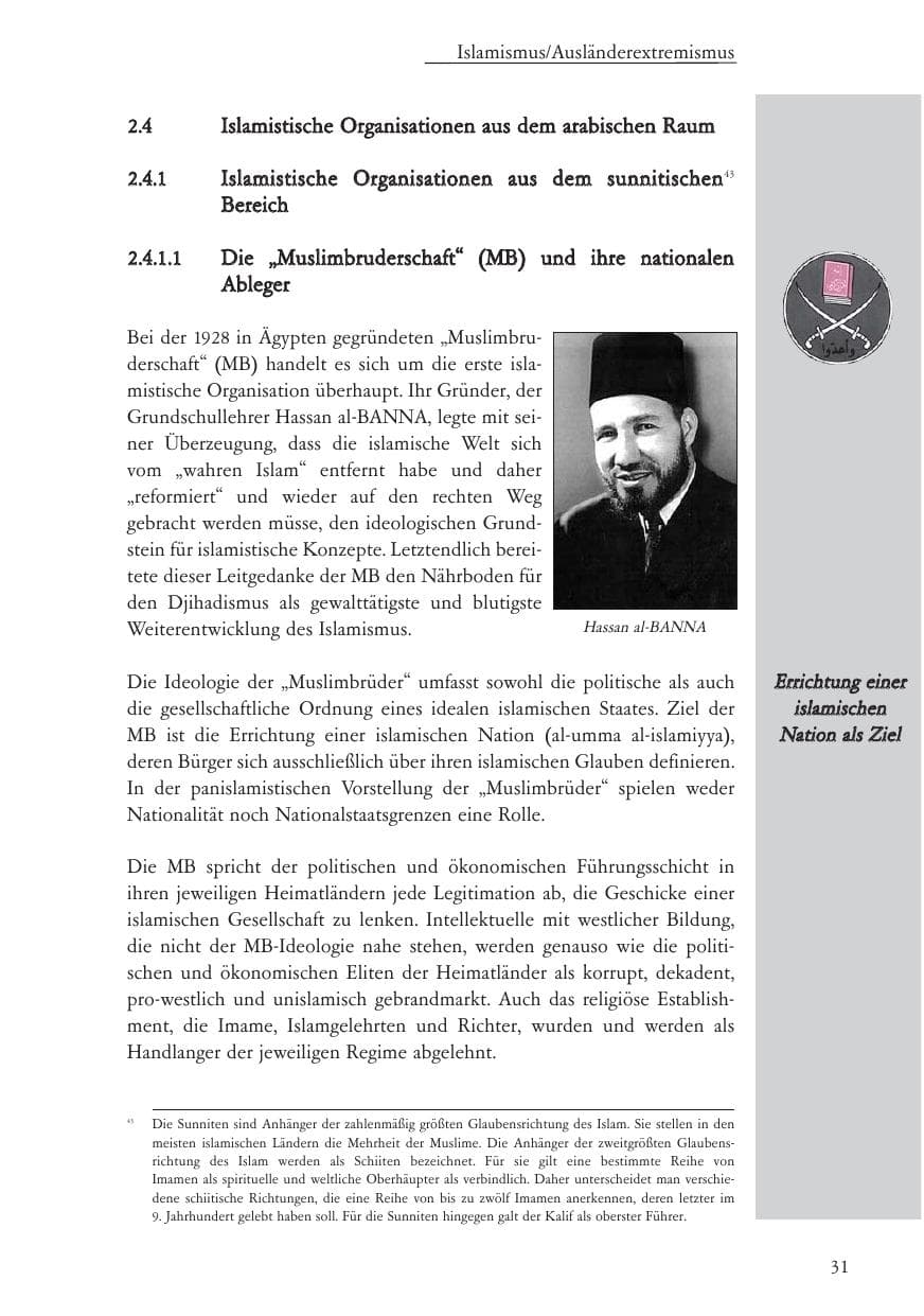 Seite 32 des Verfassungsschutzbericht 2005 Baden-Württemberg