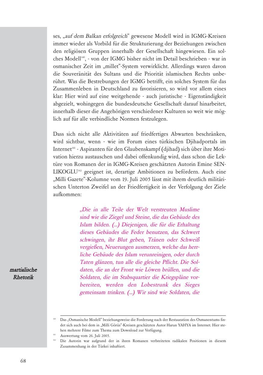 Seite 69 des Verfassungsschutzbericht 2005 Baden-Württemberg