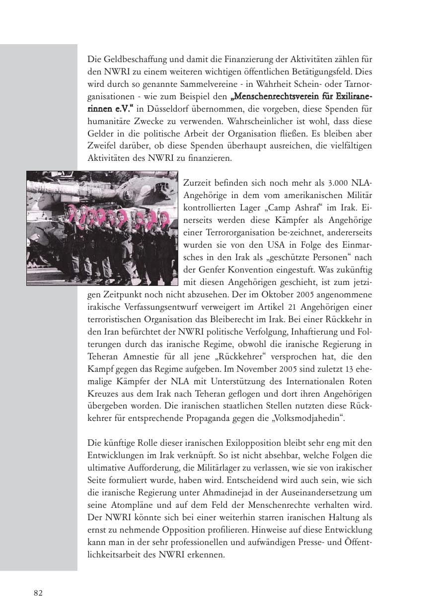 Seite 83 des Verfassungsschutzbericht 2005 Baden-Württemberg