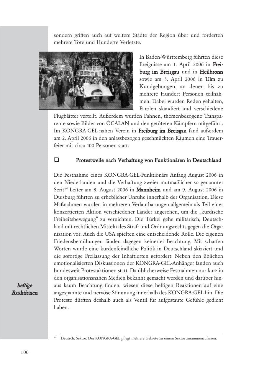 Seite 101 des Verfassungsschutzbericht 2006 Baden-Württemberg